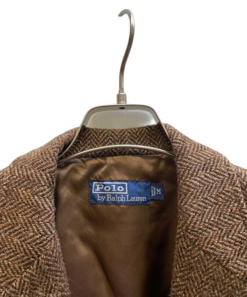 POLO RALPH LAUREN（ポロ・ラルフローレン）POLO RALPH LAUREN (ポロ・ラルフローレン) ヘリンボーンエルボーパッチ ツイードジャケット ブラウン サイズ:Ｍの古着・服飾アイテム