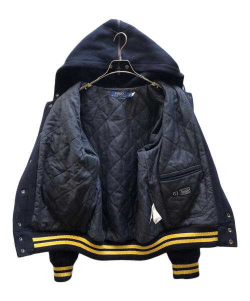 POLO RALPH LAUREN（ポロ・ラルフローレン）POLO RALPH LAUREN (ポロ・ラルフローレン) ウールブレンドレターマンジャケット ネイビー サイズ:Mの古着・服飾アイテム