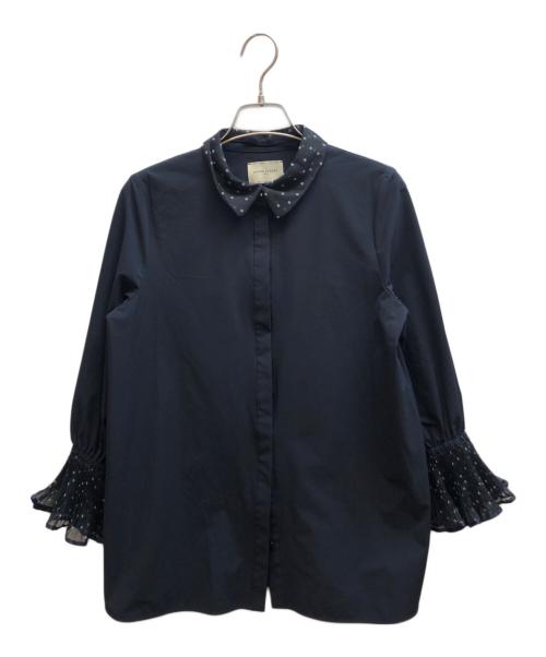 UNITED ARROWS TOKYO（ユナイテッドアローズトウキョウ）UNITED ARROWS TOKYO (ユナイテッドアローズトウキョウ) オーガンジーカフスブラウス/1516-199-1608 ネイビー サイズ:-の古着・服飾アイテム