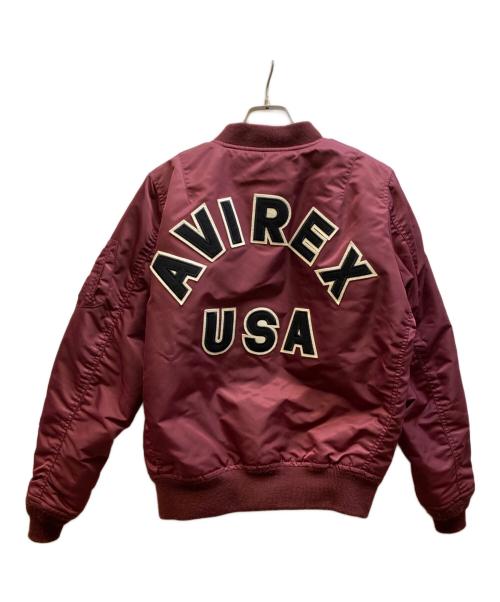 AVIREX（アヴィレックス）AVIREX (アヴィレックス) MA-1フライトジャケット レッド サイズ:LARGEの古着・服飾アイテム