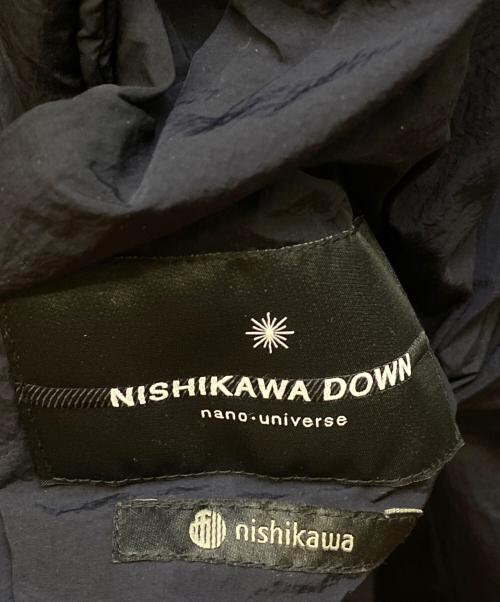 NISHIKAWA DOWN（ニシカワダウン）nishikawa down (ニシカワダウン) nano・universe (ナノ・ユニバース) ダウンコート ブラック サイズ:38の古着・服飾アイテム