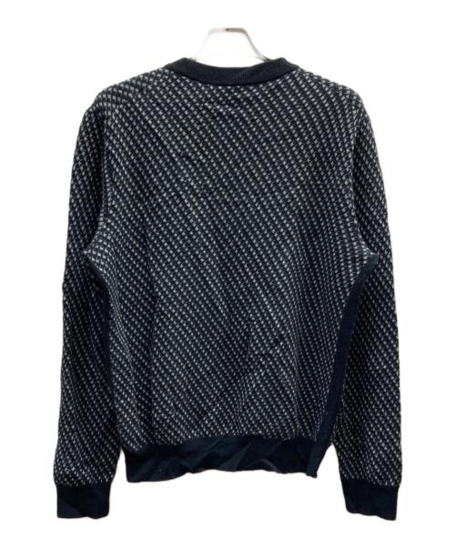 BOSS（ボス）BOSS (ボス) 総柄ニット ブラック サイズ:Lの古着・服飾アイテム