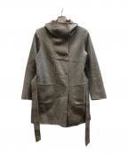 WEEKEND Max Maraウィークエンド マックスマーラ）の古着「ベルト付き リバーシブル ダブルフェイスベルテッド コート」｜ベージュ