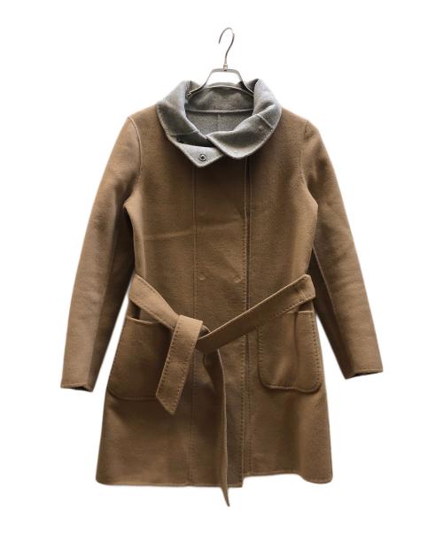 WEEKEND Max Mara（ウィークエンド マックスマーラ）WEEKEND Max Mara (ウィークエンド マックスマーラ) ベルト付き リバーシブル ダブルフェイスベルテッド コート ベージュ サイズ:40の古着・服飾アイテム
