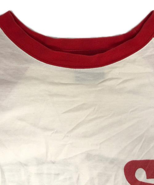 stussy（ステューシー）stussy (ステューシー) ラグランスリーブカットソー レッド サイズ:Mの古着・服飾アイテム