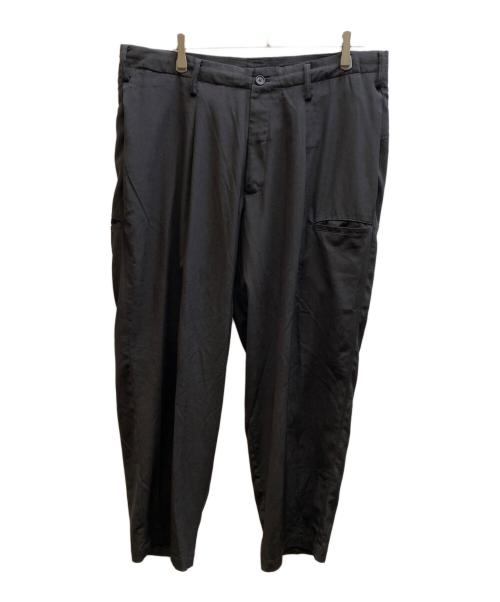 s'yte by yohji yamamoto（サイト バイ ヨウジヤマモト）s'yte by yohji yamamoto (サイト バイ ヨウジヤマモト) CREPE de CHINE SIDE TUCK TROUSERS ブラック サイズ:3の古着・服飾アイテム