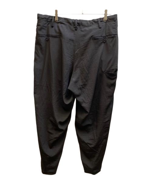 s'yte by yohji yamamoto（サイト バイ ヨウジヤマモト）s'yte by yohji yamamoto (サイト バイ ヨウジヤマモト) CREPE de CHINE SIDE TUCK TROUSERS ブラック サイズ:3の古着・服飾アイテム