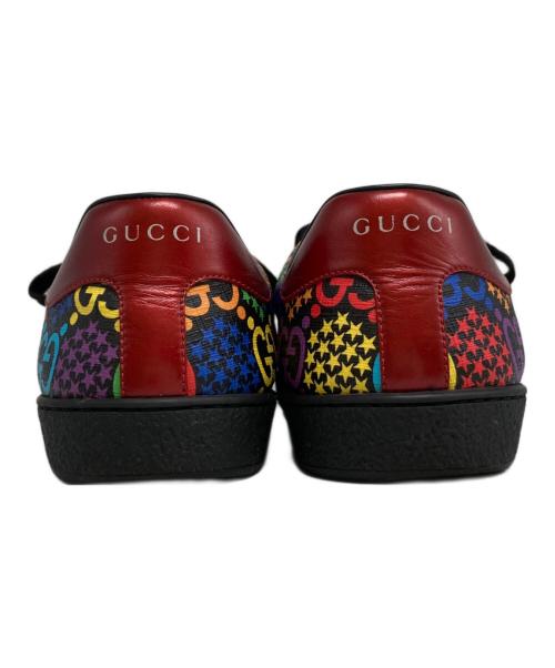GUCCI（グッチ）GUCCI (グッチ) サイケデリック ローカットスニーカー ブラック サイズ:7の古着・服飾アイテム