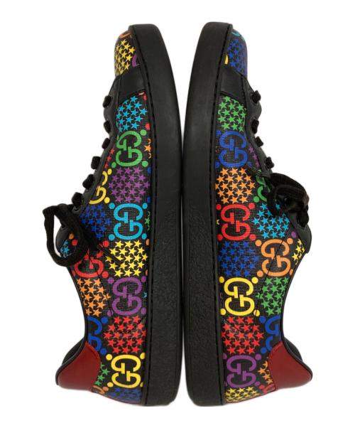 GUCCI（グッチ）GUCCI (グッチ) サイケデリック ローカットスニーカー ブラック サイズ:7の古着・服飾アイテム