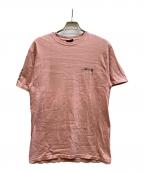 stussyステューシー）の古着「バックプリントTシャツ」｜ピンク
