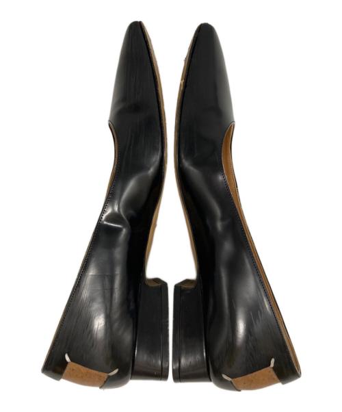 Maison Margiela（メゾンマルジェラ）Maison Margiela (メゾンマルジェラ) スクエアトゥーパンプス ブラック サイズ:38 1/2の古着・服飾アイテム