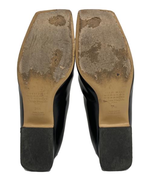 Maison Margiela（メゾンマルジェラ）Maison Margiela (メゾンマルジェラ) スクエアトゥーパンプス ブラック サイズ:38 1/2の古着・服飾アイテム