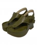 LOEWEロエベ）の古着「90プラットフォームサンダル/932301/アナグラム」｜グリーン