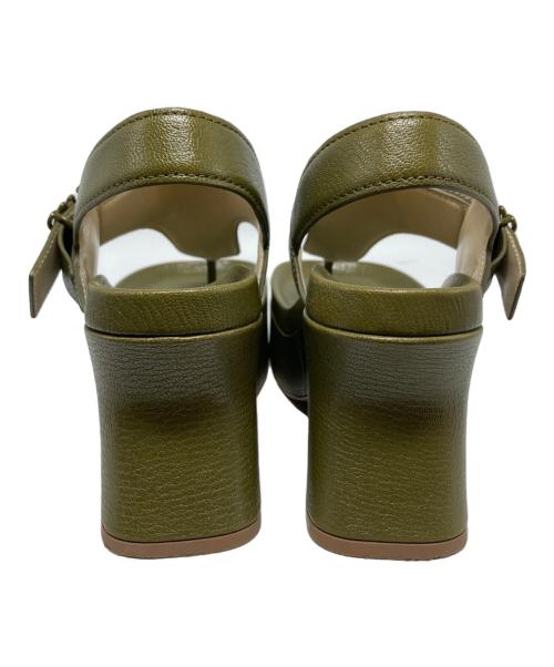 LOEWE（ロエベ）LOEWE (ロエベ) 90プラットフォームサンダル/932301/アナグラム グリーン サイズ:38の古着・服飾アイテム