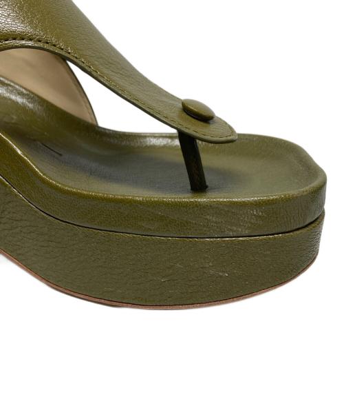 LOEWE（ロエベ）LOEWE (ロエベ) 90プラットフォームサンダル/932301/アナグラム グリーン サイズ:38の古着・服飾アイテム