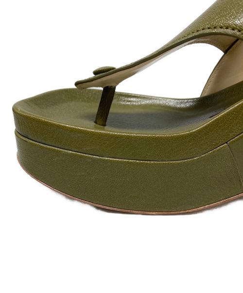 LOEWE（ロエベ）LOEWE (ロエベ) 90プラットフォームサンダル/932301/アナグラム グリーン サイズ:38の古着・服飾アイテム