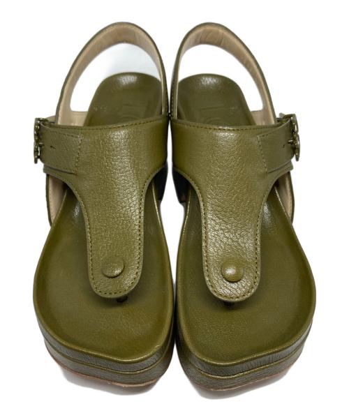 LOEWE（ロエベ）LOEWE (ロエベ) 90プラットフォームサンダル/932301/アナグラム グリーン サイズ:38の古着・服飾アイテム
