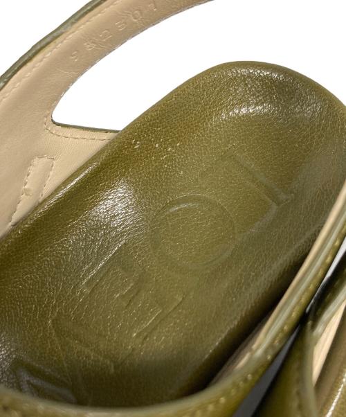 LOEWE（ロエベ）LOEWE (ロエベ) 90プラットフォームサンダル/932301/アナグラム グリーン サイズ:38の古着・服飾アイテム