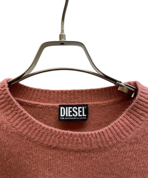 DIESEL（ディーゼル）DIESEL (ディーゼル) M-IDAHI ダメージ加工ニット ピンク サイズ:Mの古着・服飾アイテム