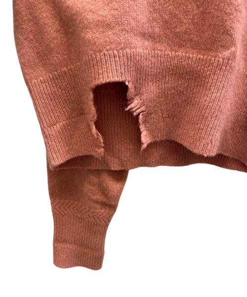 DIESEL（ディーゼル）DIESEL (ディーゼル) M-IDAHI ダメージ加工ニット ピンク サイズ:Mの古着・服飾アイテム