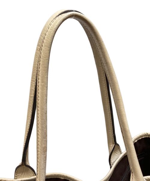 GUCCI（グッチ）GUCCI (グッチ) GGキャンバスリボントートバッグ ベージュの古着・服飾アイテム