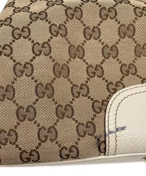 GUCCI（グッチ）GUCCI (グッチ) GGキャンバスリボントートバッグ ベージュの古着・服飾アイテム