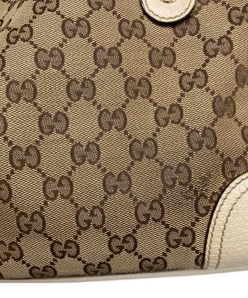 GUCCI（グッチ）GUCCI (グッチ) GGキャンバスリボントートバッグ ベージュの古着・服飾アイテム