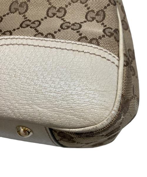 GUCCI（グッチ）GUCCI (グッチ) GGキャンバスリボントートバッグ ベージュの古着・服飾アイテム
