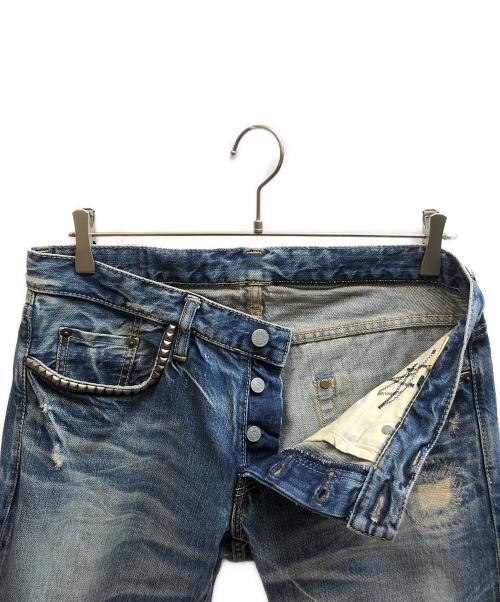 Hysteric Glamour（ヒステリックグラマー）Hysteric Glamour (ヒステリックグラマー) AP加工COWBOYスタッズデニム インディゴ サイズ:W32の古着・服飾アイテム