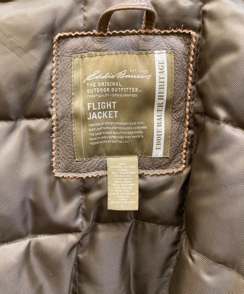 Eddie Bauer（エディーバウアー）Eddie Bauer (エディーバウアー) フライトジャケット ブラウン サイズ:Lの古着・服飾アイテム