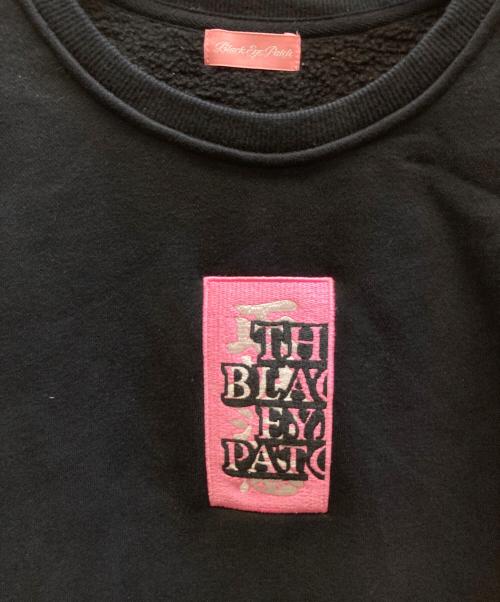 BlackEyePatch（ブラックアイパッチ）BlackEyePatch (ブラックアイパッチ) ロゴスウェット ブラック サイズ:Sの古着・服飾アイテム