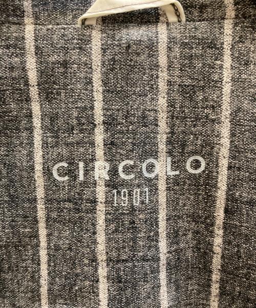 CIRCOLO 1901（チルコロ1901）CIRCOLO 1901 (チルコロ1901) ストライプテーラードジャケット グレー サイズ:56の古着・服飾アイテム