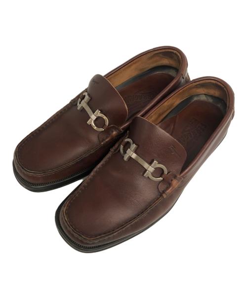 Salvatore Ferragamo（サルヴァトーレ フェラガモ）Salvatore Ferragamo (サルヴァトーレ フェラガモ) ガンチーニローファー ブラウン サイズ:7 1/2の古着・服飾アイテム