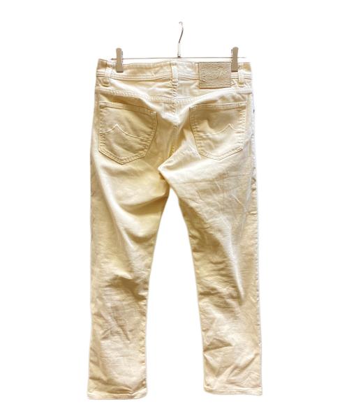 JACOB COHEN（ヤコブコーエン）JACOB COHEN (ヤコブコーエン) ハラコパッチデニムパンツ アイボリー サイズ:31の古着・服飾アイテム