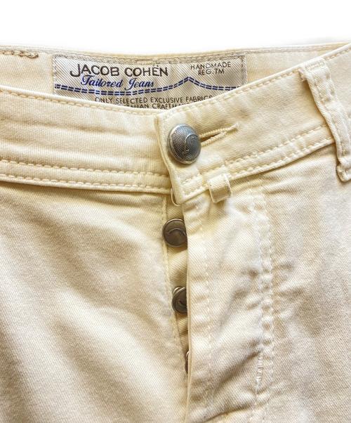 JACOB COHEN（ヤコブコーエン）JACOB COHEN (ヤコブコーエン) ハラコパッチデニムパンツ アイボリー サイズ:31の古着・服飾アイテム