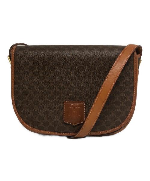 CELINE（セリーヌ）CELINE (セリーヌ) マカダム柄ショルダーバッグ ブラウンの古着・服飾アイテム