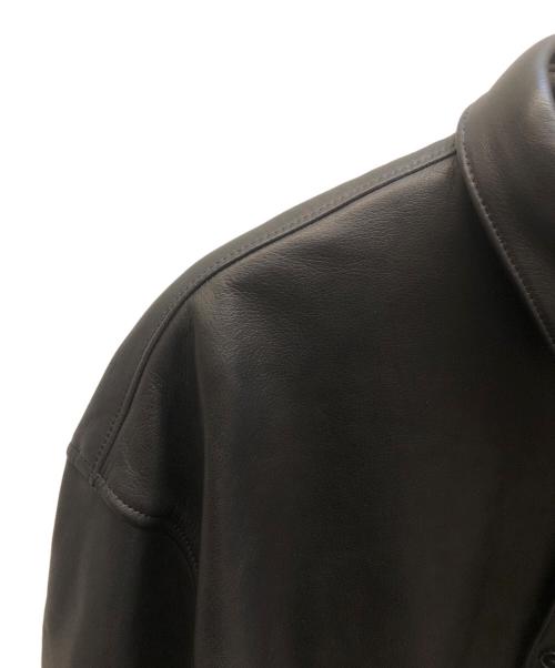 Blanc YM（ブランワイエム）Blanc YM (ブランワイエム) レザージャケット ブラウン サイズ:Lの古着・服飾アイテム