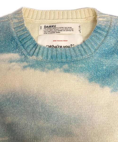 DAIRIKU（ダイリク）DAIRIKU (ダイリク) フォト プルオーバー ニット ブルー サイズ:Lの古着・服飾アイテム