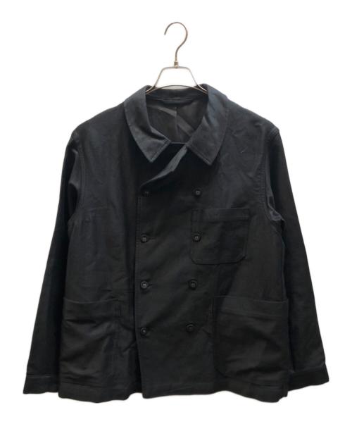 KABEL（カベル）KABEL (カベル) シルク混モールスキンフレンチワークジャケット ブラック サイズ:2の古着・服飾アイテム