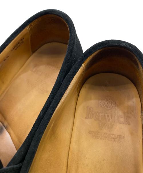 berwick（バーウィック）berwick (バーウィック) スエード ペニーローファー ブラック サイズ:6 1/2の古着・服飾アイテム