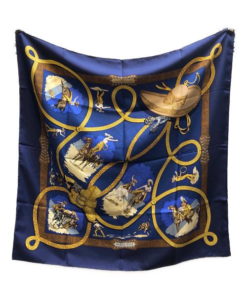 HERMES（エルメス）HERMES (エルメス) スカーフ ブルーの古着・服飾アイテム