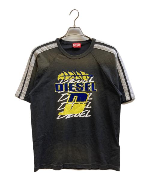 DIESEL（ディーゼル）DIESEL (ディーゼル) T-ROXT-STRIPE ブラック サイズ:XSの古着・服飾アイテム