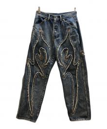 THUG CLUB（サグ クラブ）の古着「Tribal Denim Pants」｜インディゴ