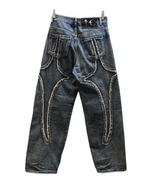 THUG CLUB（サグ クラブ）THUG CLUB (サグ クラブ) Tribal Denim Pants インディゴ サイズ:1の古着・服飾アイテム