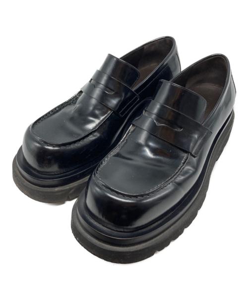 BOTTEGA VENETA（ボッテガベネタ）BOTTEGA VENETA (ボッテガベネタ) ラグ フラット ローファー ブラック サイズ:４０の古着・服飾アイテム