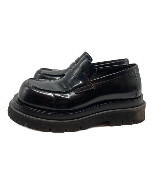 BOTTEGA VENETA（ボッテガベネタ）BOTTEGA VENETA (ボッテガベネタ) ラグ フラット ローファー ブラック サイズ:４０の古着・服飾アイテム