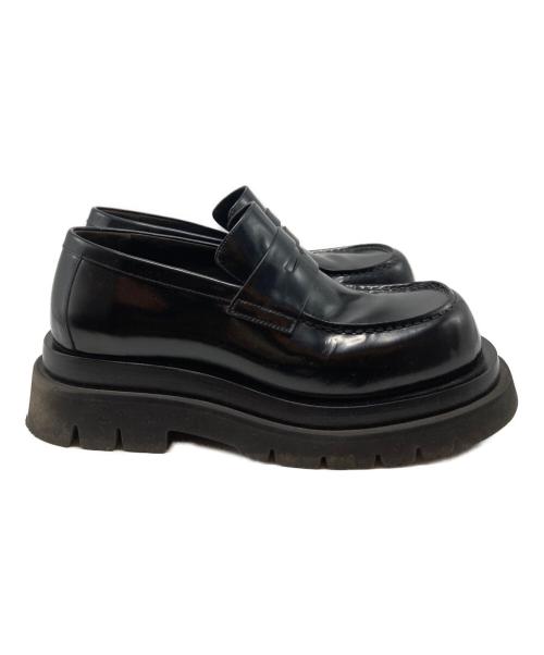 BOTTEGA VENETA（ボッテガベネタ）BOTTEGA VENETA (ボッテガベネタ) ラグ フラット ローファー ブラック サイズ:４０の古着・服飾アイテム