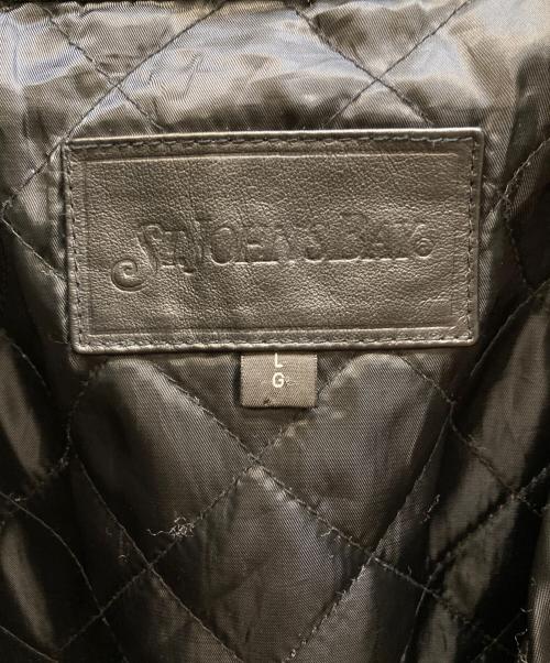 ST JOHN'S BAY（セントジョンズベイ）ST JOHN'S BAY (セントジョンズベイ) レザージャケット ブラック サイズ:Lの古着・服飾アイテム