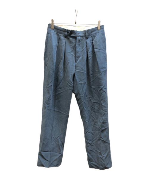 NEAT（ニート）NEAT (ニート) 2tuck slacks ブルー サイズ:42の古着・服飾アイテム