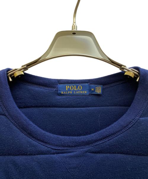 POLO RALPH LAUREN（ポロ・ラルフローレン）POLO RALPH LAUREN (ポロ・ラルフローレン) キルティングスウェット ネイビー サイズ:Mの古着・服飾アイテム